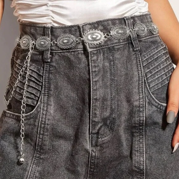 Concho country western belt silver toned - Picture 4 of 4